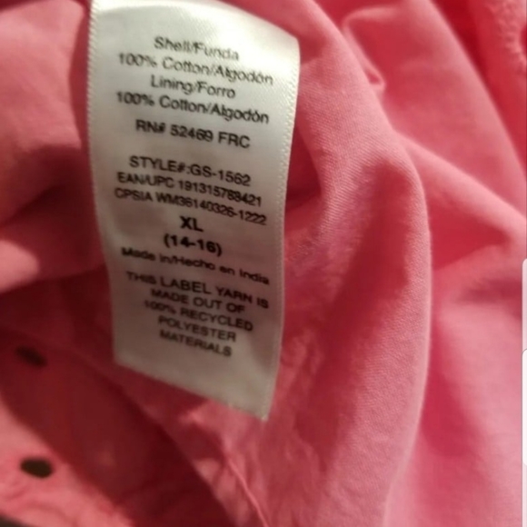 Scoop Girls Sleeveless Eyelet Fit & Flare Dress W/Bow Back Size 14-16 AzaleaPink - Picture 5 of 5